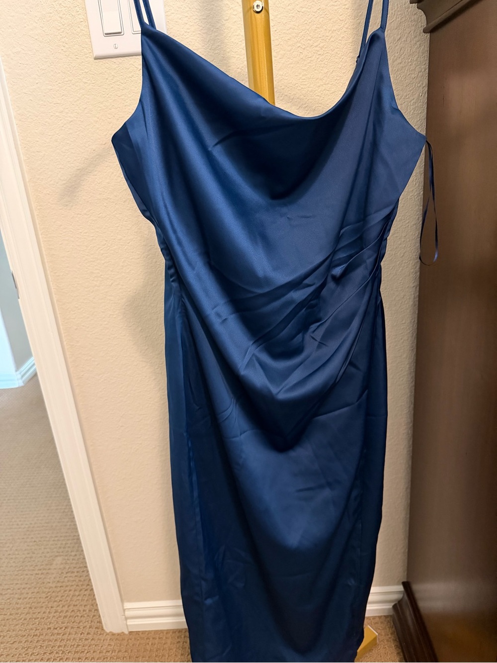 Navy Cowl Neck Slip Dress - Women